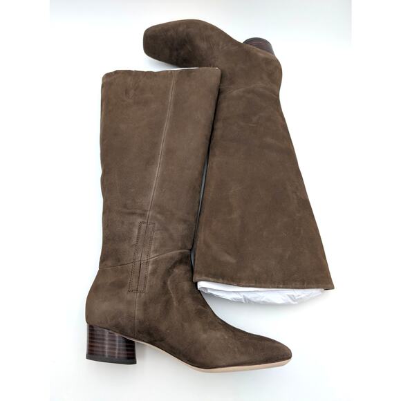 Vince Ramona Square Toe Wide Calf Riding Boots Women's Dark Brown Size US7 EU37 - Picture 11 of 12